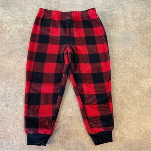 Holiday Time-  Kids Red and Black Plaid Pajama Bottoms, Size 5T
